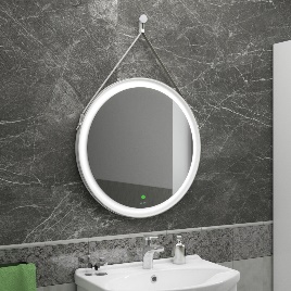 viken white зеркало с led подсветкой, d650 от интернет-магазина aleks.store